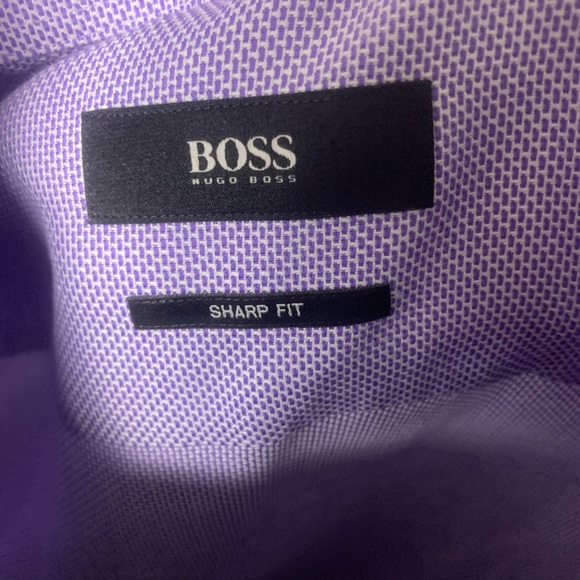 LAVENDER HUGO BOSS DRESS SHIRT - Picture 3 of 4